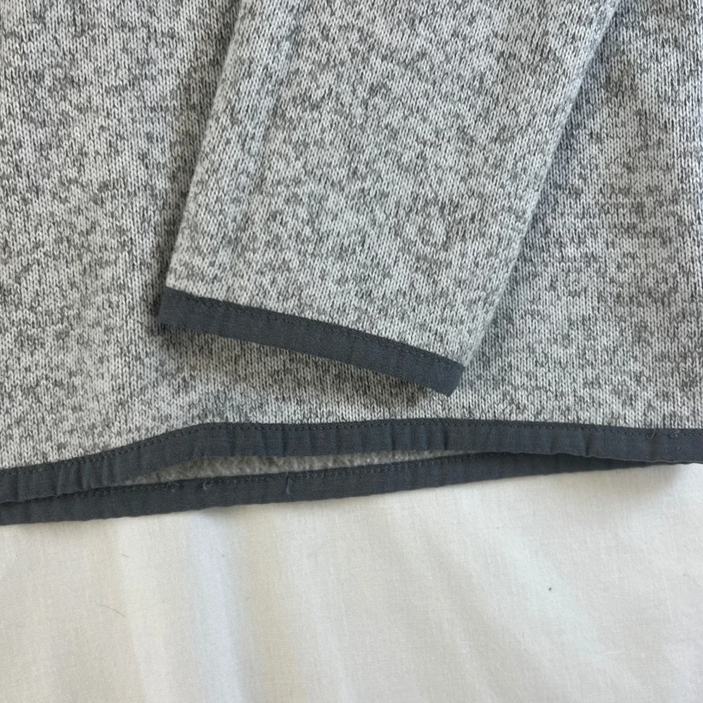 Old Navy Boys‎ Fleece Pullover Sweatshirt Gray Size L 10 12 Snap Neck Stretch